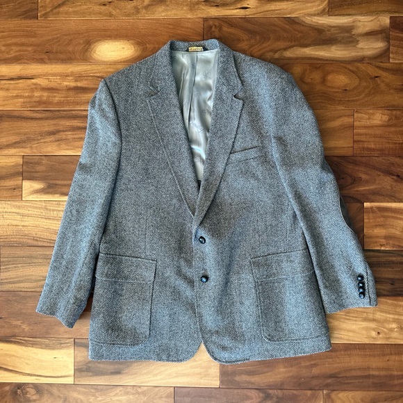 Imperial by Haggar Wool Herringbone Sports Coat size 46 - Picture 1 of 5